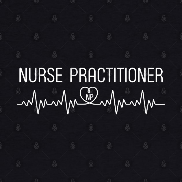 Nurse Practitioner NP Medical Heartbeat For Nursing School by AE Desings Digital